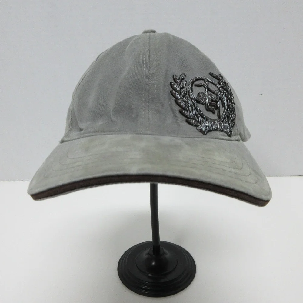Cinch Hat Cap Fitted Mens‎ Large Gray Embroidered Rodeo Bull Western Cowboy